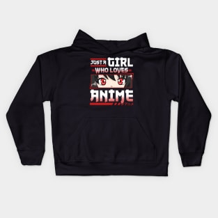 Just A Girl Who Loves Anime - Cosplay Girls Costume Kids Hoodie
